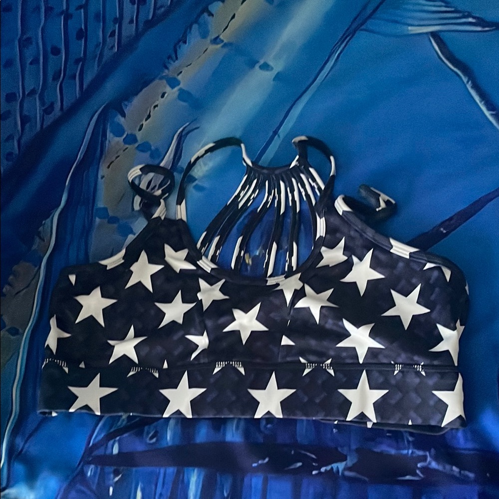 Star Patterned Sports Bra